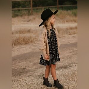 Rylee + Cru Willow Dress- Dark floral size 8-9yrs. Gently used.